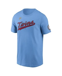 Nike Men's Joe Mauer Light Blue Minnesota Twins 2024 Baseball Hall of Fame Name Number T-Shirt