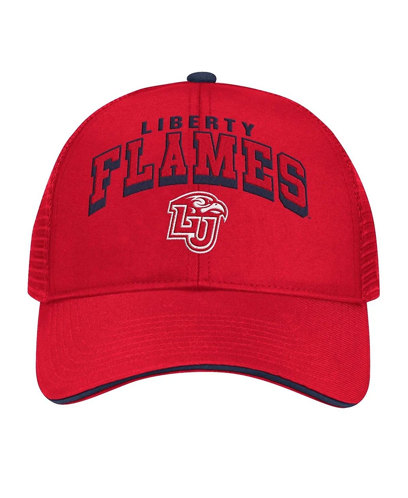Colosseum Men's Red Liberty Flames Wyatt Primary Team Trucker Adjustable Hat