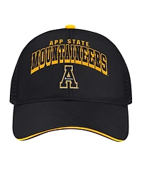 Colosseum Men's Black Appalachian State Mountaineers Wyatt Primary Team Trucker Adjustable Hat