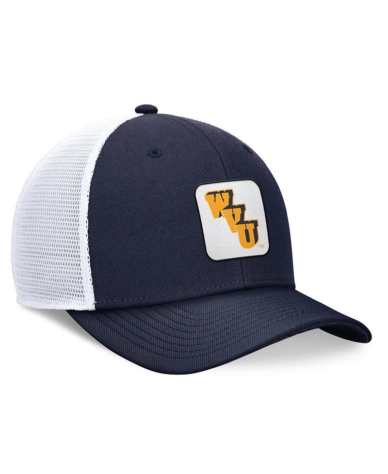 Nike Men's Navy/White West Virginia Mountaineers Legacy Rise Mascot Trucker Adjustable
