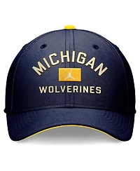 Jordan Men's Navy Michigan Wolverines Primetime Swoosh Flex Hat