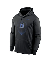 Nike Men's Black Duke Blue Devils Football Icon Performance Fleece Pullover Hoodie