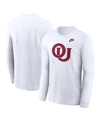 Nike Men's White Oklahoma Sooners Legacy Primary Logo Long Sleeve T-Shirt