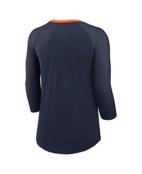 Nike Women's Navy Denver Broncos Raglan 3/4 Sleeve T-Shirt