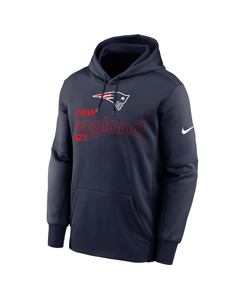 Nike Men's Navy New England Patriots Performance Pullover Hoodie
