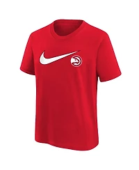 Nike Big Boys and Girls Red Atlanta Hawks Swoosh T-Shirt