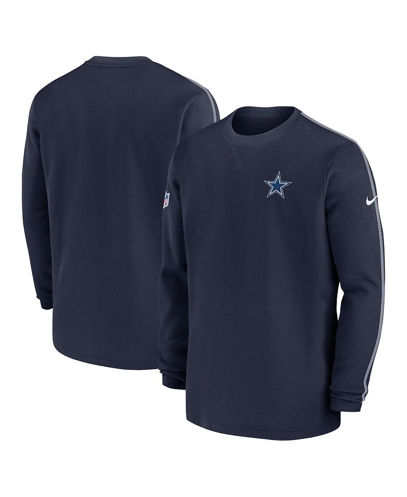 Nike Men's Navy Dallas Cowboys 2024/25 Sideline Coach Long Sleeve Top