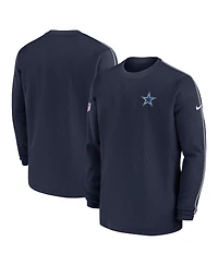 Nike Men's Navy Dallas Cowboys 2024/25 Sideline Coach Long Sleeve Top