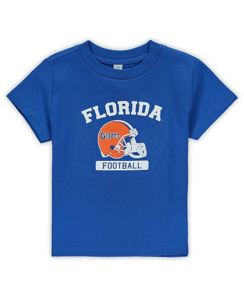 Two Feet Ahead Toddler Royal Florida Gators Helmet Big Logo T-Shirt