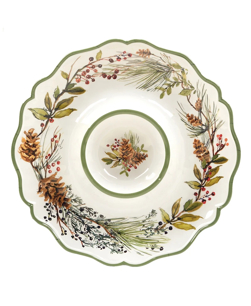 Certified International Winters Forest 2-Pc. Melamine Appetizer Set