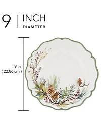 Certified International Winters Forest Salad Plates, Set of 4