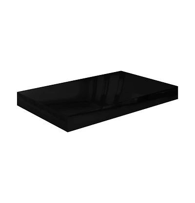 vidaXL Floating Wall Shelf High Gloss Black 15.7"x9.1"x1.5" Mdf
