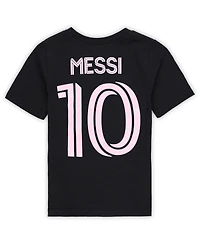 Outerstuff Toddler Lionel Messi Black Inter Miami Cf Name Number T-Shirt