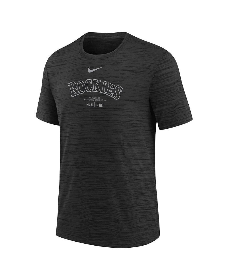 Nike Big Boys and Girls Black Colorado Rockies Authentic Collection Practice Performance T-Shirt
