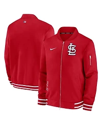 Nike Men's Red St. Louis Cardinals Authentic Collection Full-Zip Bomber Jacket