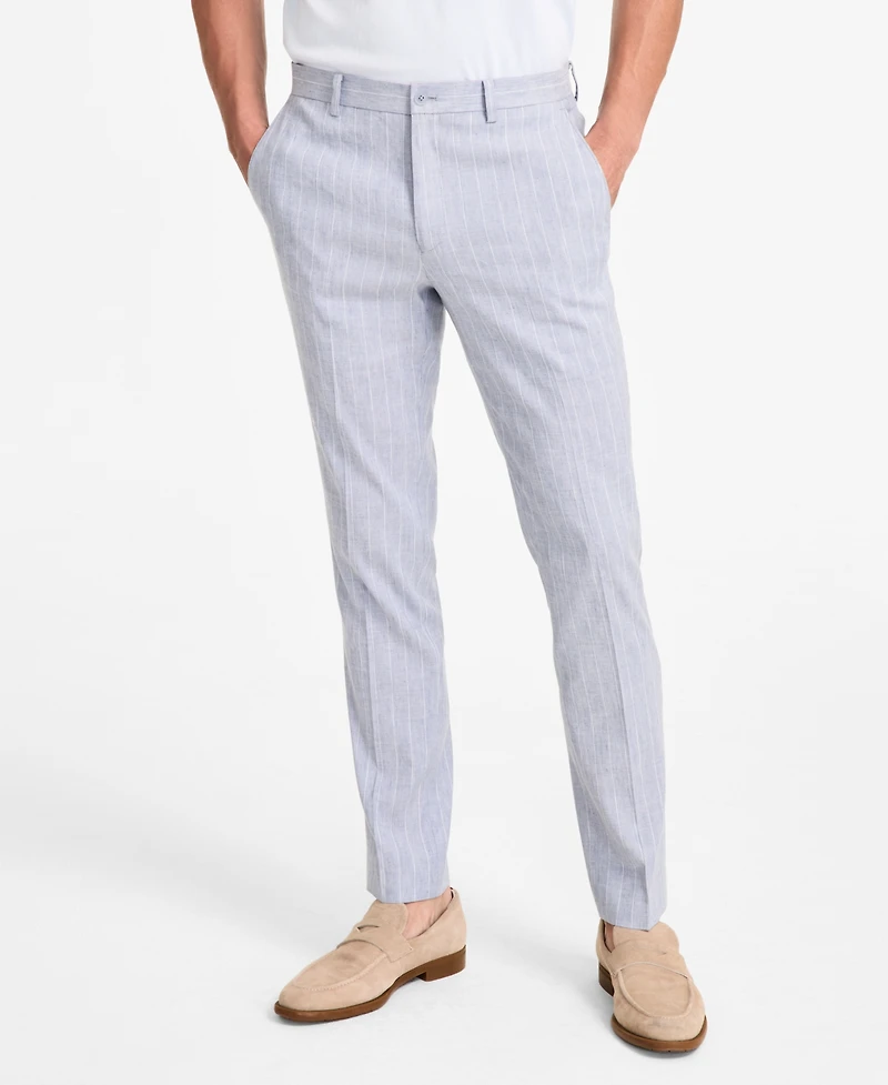 Calvin Klein Men's Slim-Fit Linen Suit Pants