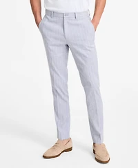 Calvin Klein Men's Slim-Fit Linen Suit Pants
