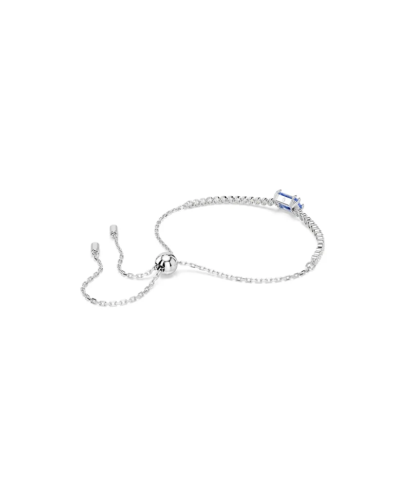 Swarovski Matrix Tennis Mixed Cuts, Green, Rhodium Plated Bracelet