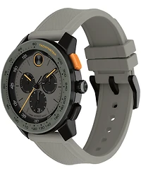 Movado Men's Bold Tr90 Swiss Quartz Chrono Gray Silicone Watch 43.50mm