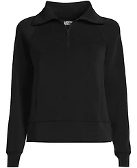Lands' End Women's Cupro Long Sleeve Half Zip Pullover