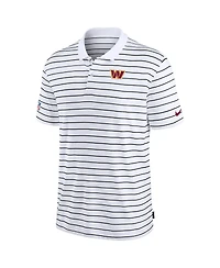 Nike Men's White/Black Washington Commanders Sideline Lock Up Victory Performance Polo