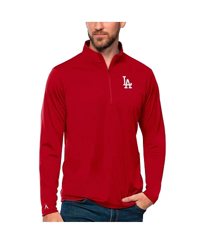 Antigua Men's Los Angeles Dodgers Tribute Quarter-Zip Pullover Top