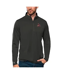Antigua Men's Charcoal St. Louis Cardinals Tribute Quarter-Zip Pullover Top