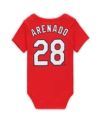 Nike Baby Boys and Girls Nolan Arenado Red St. Louis Cardinals Fuse Name Number Bodysuit