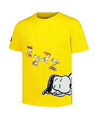 Freeze Max Big Boys and Girls Yellow Peanuts Snoopy Sleep T-Shirt