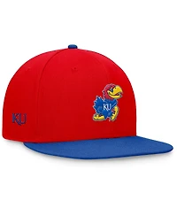 Top of the World Men's Red/Royal Kansas Jayhawks Rally Two-Tone Fitted Hat