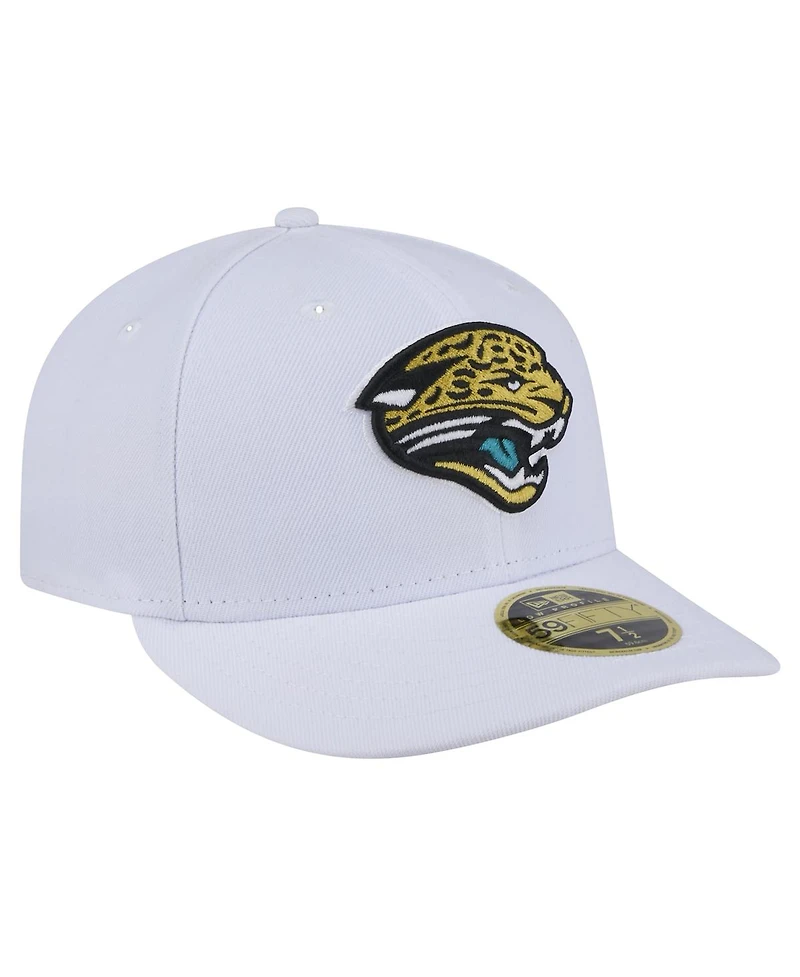 New Era Men's White Jacksonville Jaguars Throwback Logo Omaha Low Profile 59FIFTY Fitted Hat