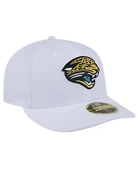 New Era Men's White Jacksonville Jaguars Throwback Logo Omaha Low Profile 59FIFTY Fitted Hat