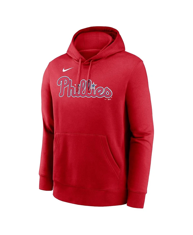 Nike Men's Bryce Harper Red Philadelphia Phillies Player Name Number Club Pullover Hoodie