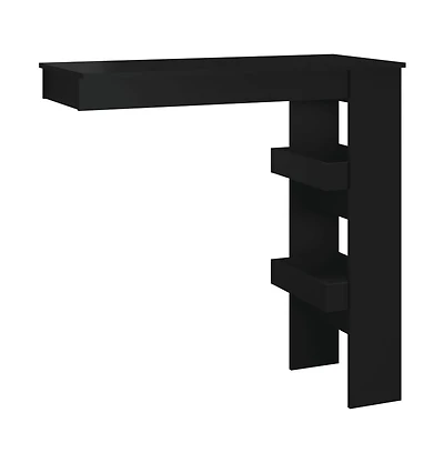 vidaXL Wall Bar Table Black 40.2"x17.7"x40.7" Engineered Wood