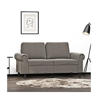 vidaXL 2-Seater Sofa Light Gray 47.2" Velvet