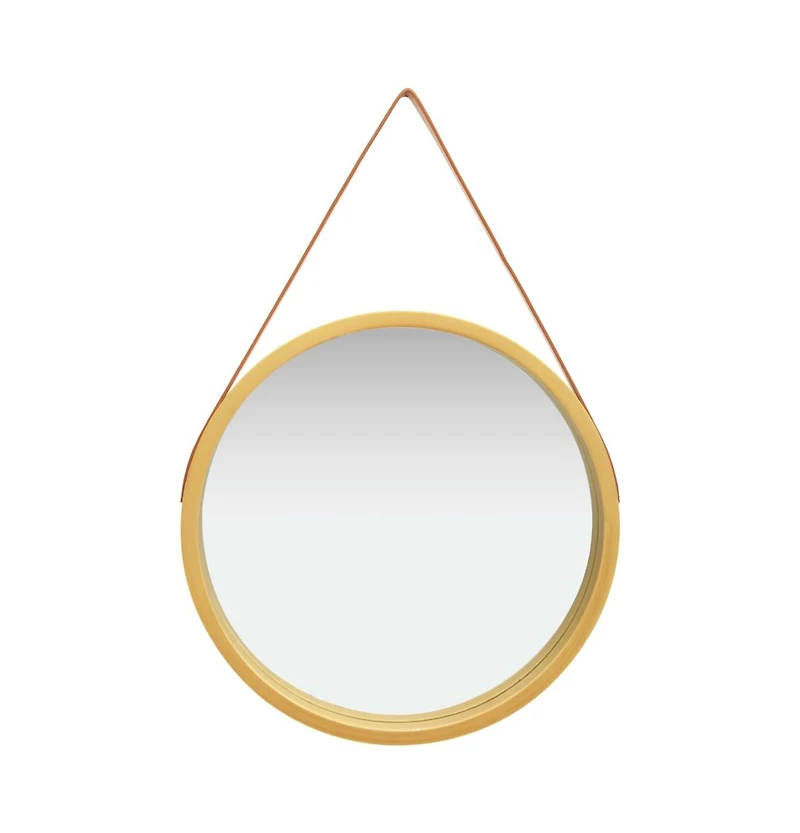 vidaXL Wall Mirror with Strap 23.6" Gold