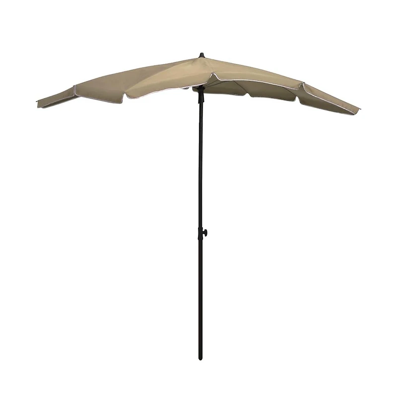 Garden Parasol with Pole 78.7"x51.2" Taupe