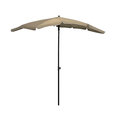 Garden Parasol with Pole 78.7"x51.2" Taupe