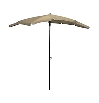 Garden Parasol with Pole 78.7"x51.2" Taupe