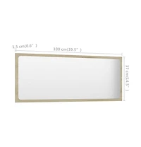 Bathroom Mirror Sonoma Oak 39.4"x0.6"x14.6" Engineered Wood