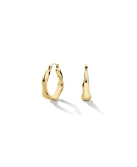 Rosefield Organic Hoops In 14K Yellow Gold Plated Stainless Steel