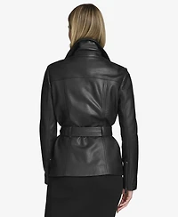 Andrew Marc Women's Tatum Belted Leather Jacket