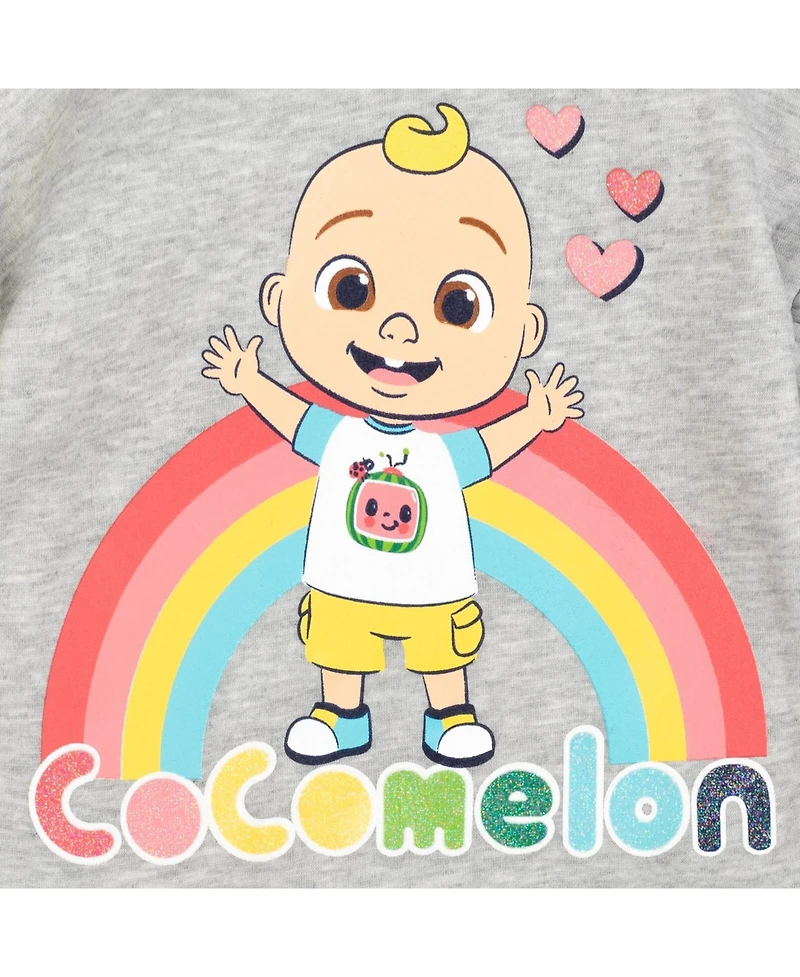 CoComelon Baby Girls Jj Pullover Fleece Sweatshirt and Pants Set to