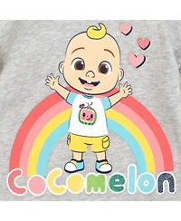 CoComelon Baby Girls Jj Pullover Fleece Sweatshirt and Pants Set to