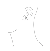 Bling Jewelry Cut Stud Earrings For