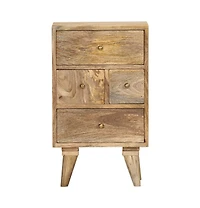 vidaXL Bedside Cabinet 14.2"x11.8"x23.6" Solid Mango Wood