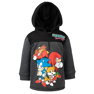 Sega Toddler Boys Sonic the Hedgehog Fleece Half Zip Hoodie to
