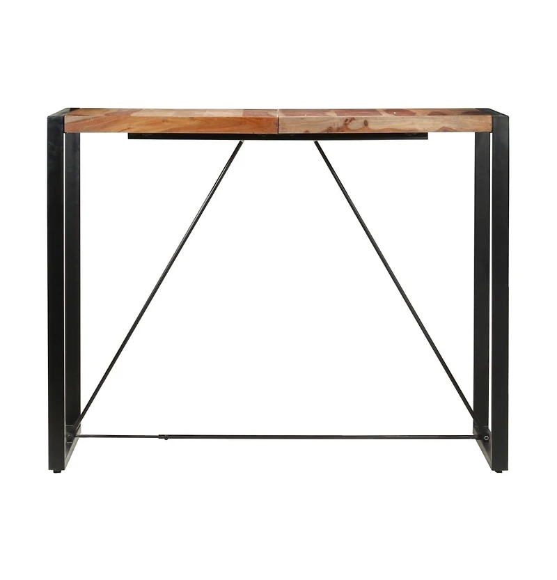 vidaXL Bar Table 55.1"x27.6"x43.3" Solid Sheesham Wood