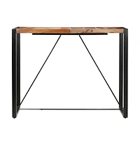 vidaXL Bar Table 55.1"x27.6"x43.3" Solid Sheesham Wood
