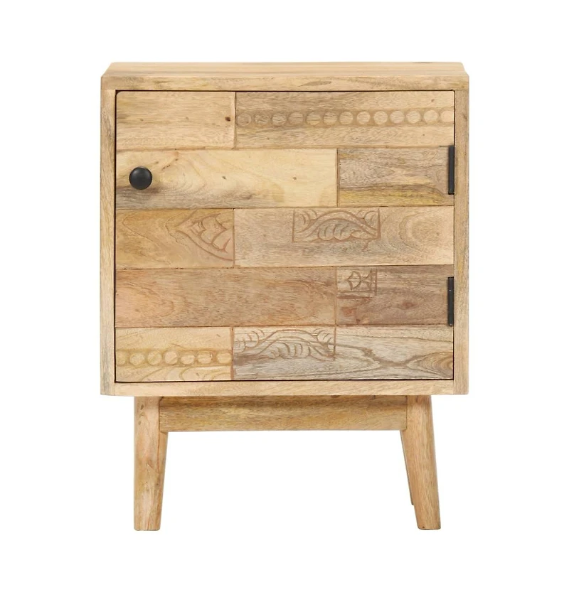 vidaXL Bedside Cabinet 15.7"x11.8"x19.7" Solid Mango Wood